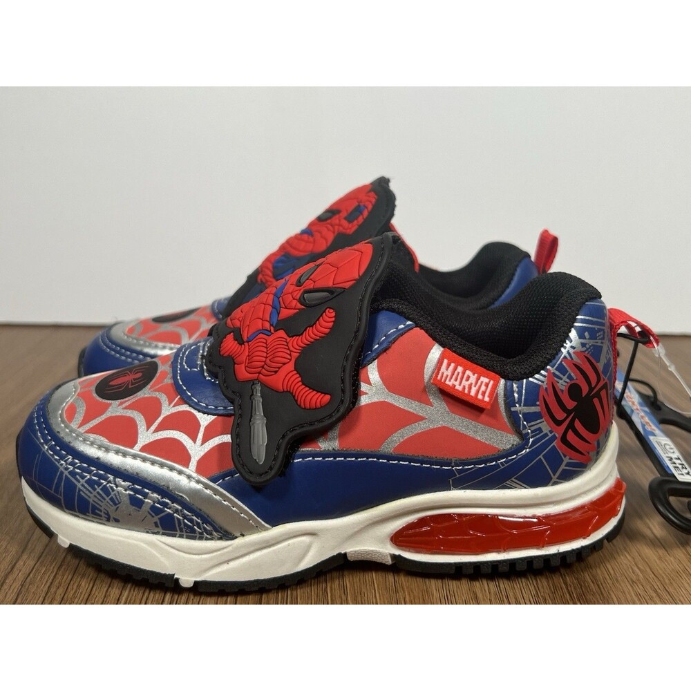 Marvel Spider-Man Toddler Light-up  Sneakers Size 11 With On/Off Switch